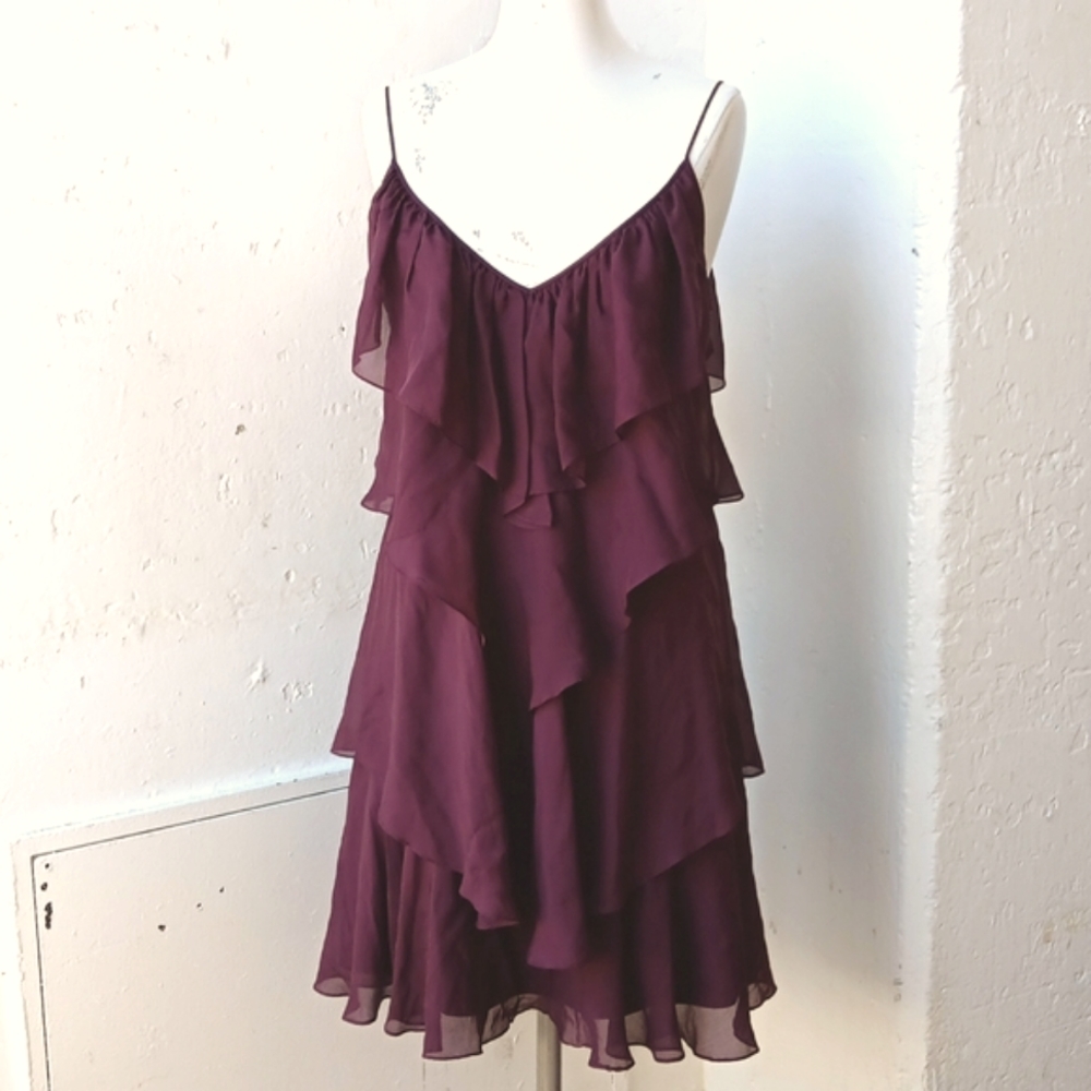 Rebecca Taylor Silk Ruffle Dress sz 4